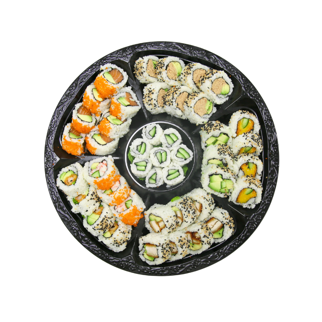 Inside-out rolls platter